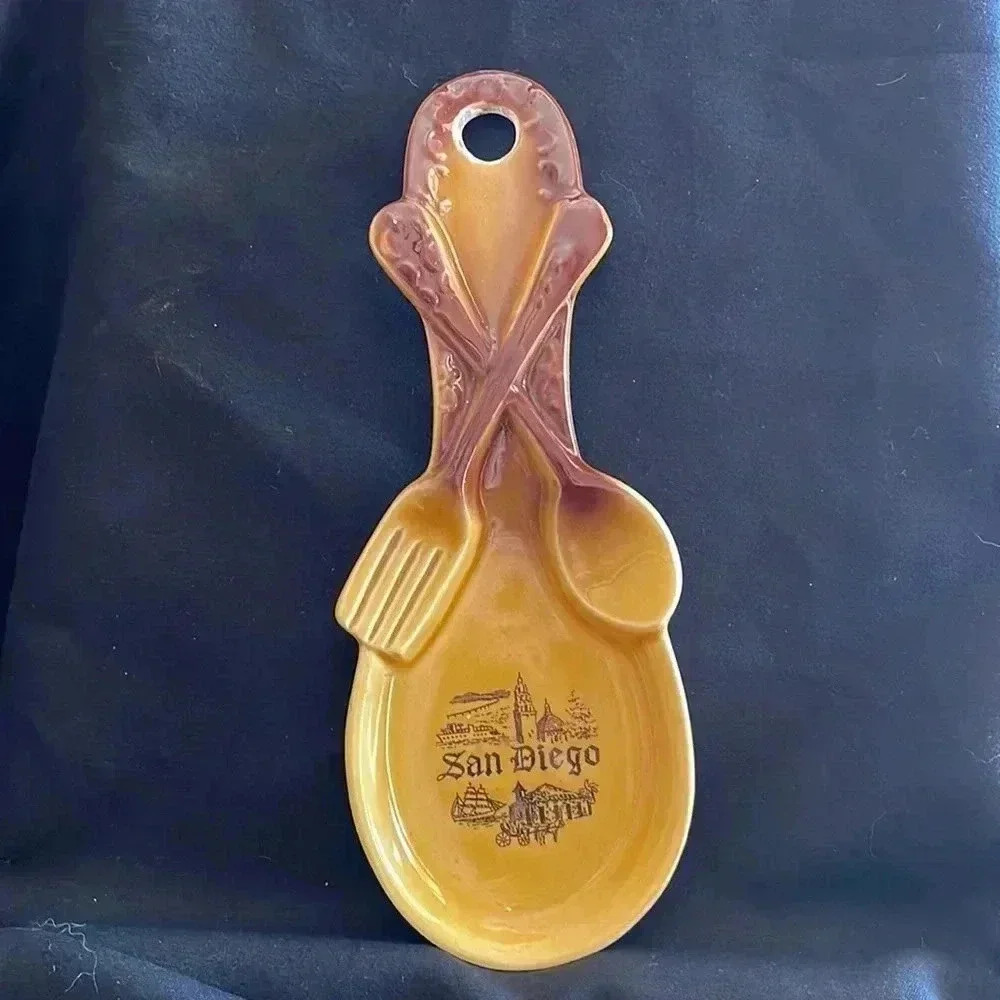 Vintage ~Made in Japan~ San Diego Spoon/Fork Rest or Wall Hanging…7 1/2” tall